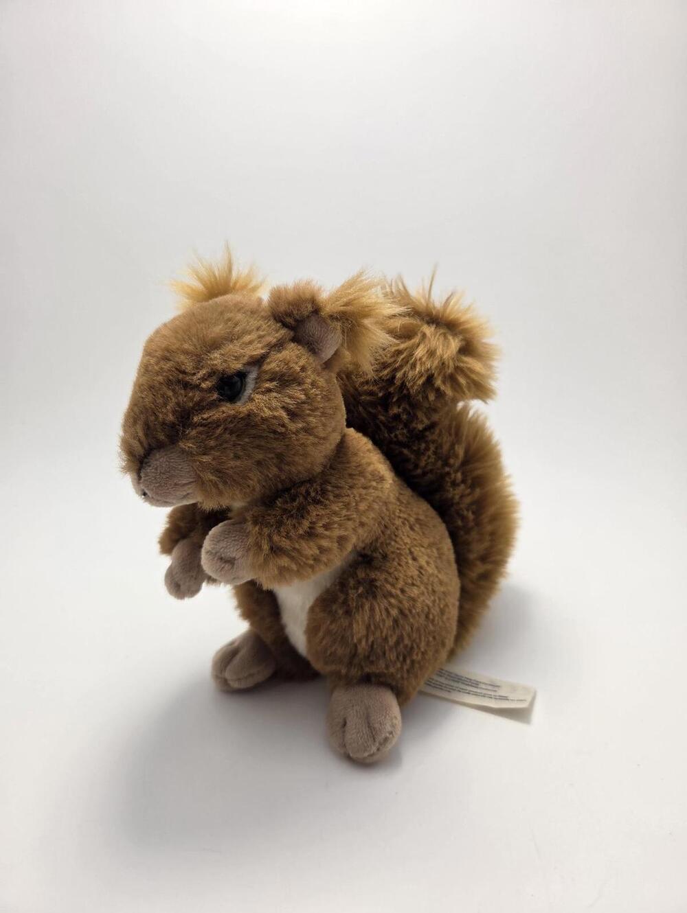 WWF Squirrel Plush, Realistic Soft Squirrel Stuffed Animal Toy Vintage (7 inch)